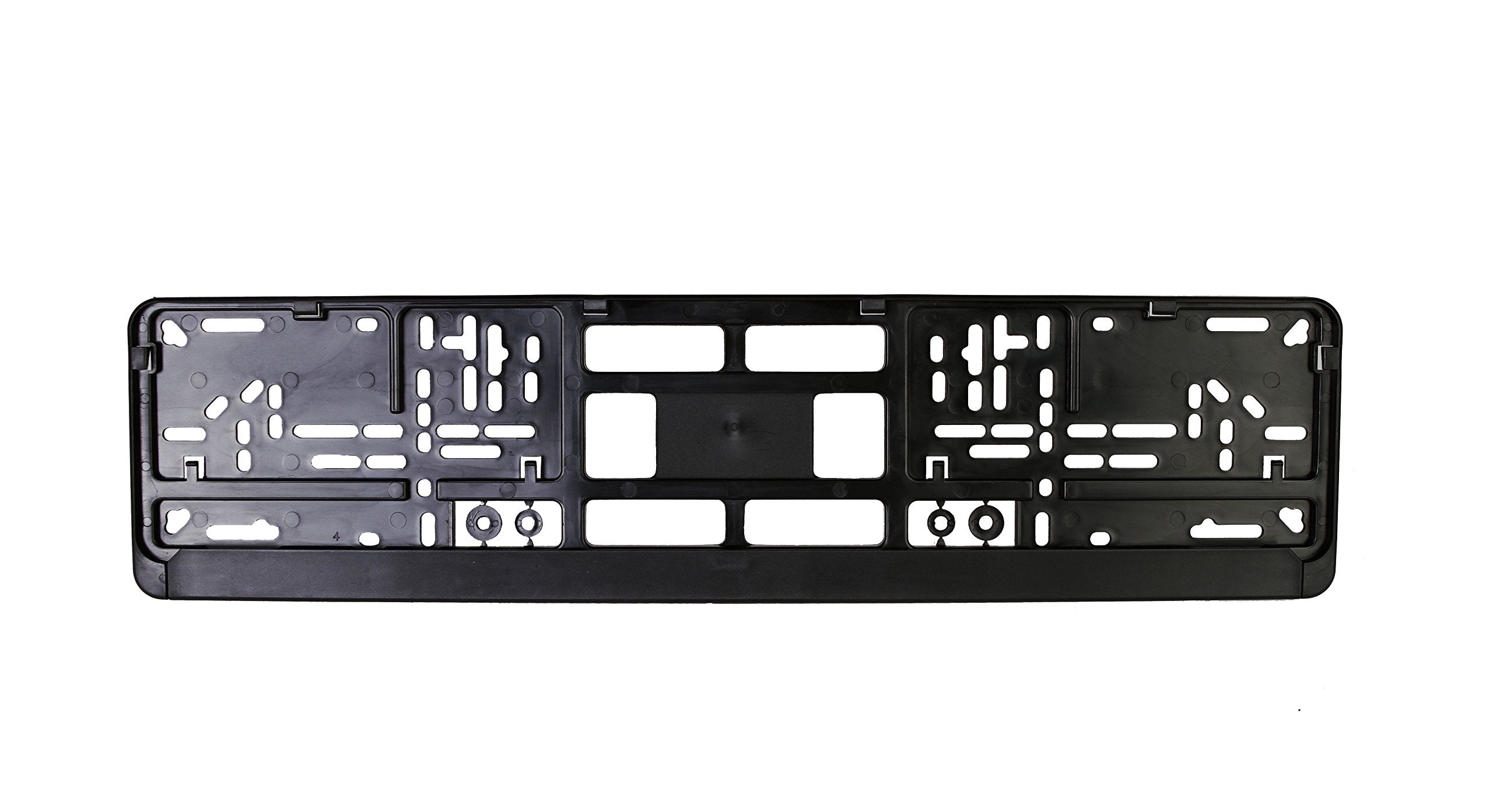 European License Plates standard black holder side view highlights a slim profile for bumper integration