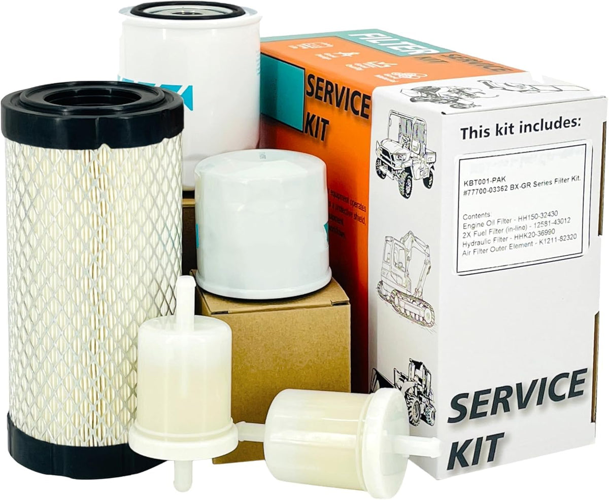 Euros K1211-82320 air filter kit for Kubota improves filtration efficiency