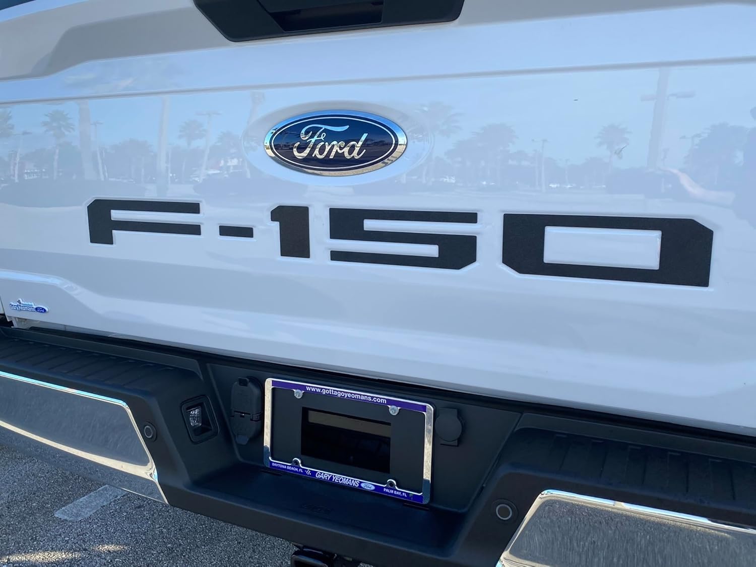 Eurosport Daytona F-150 tailgate letters in black with a durable finish.