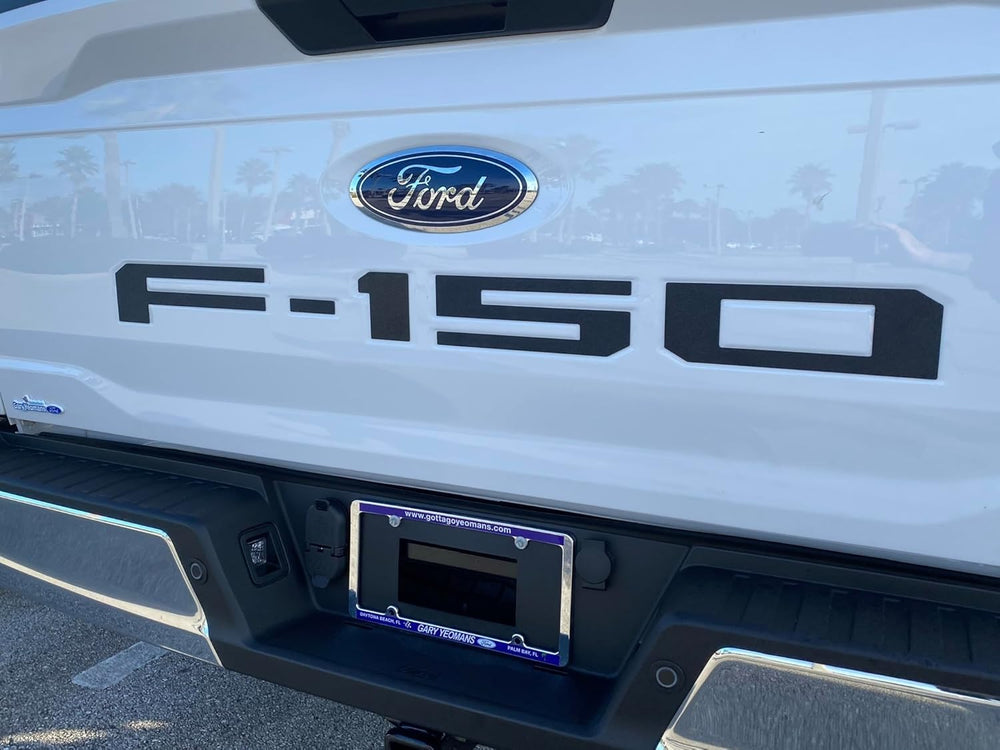 Eurosport Daytona F-150 tailgate letters in black with a durable finish.