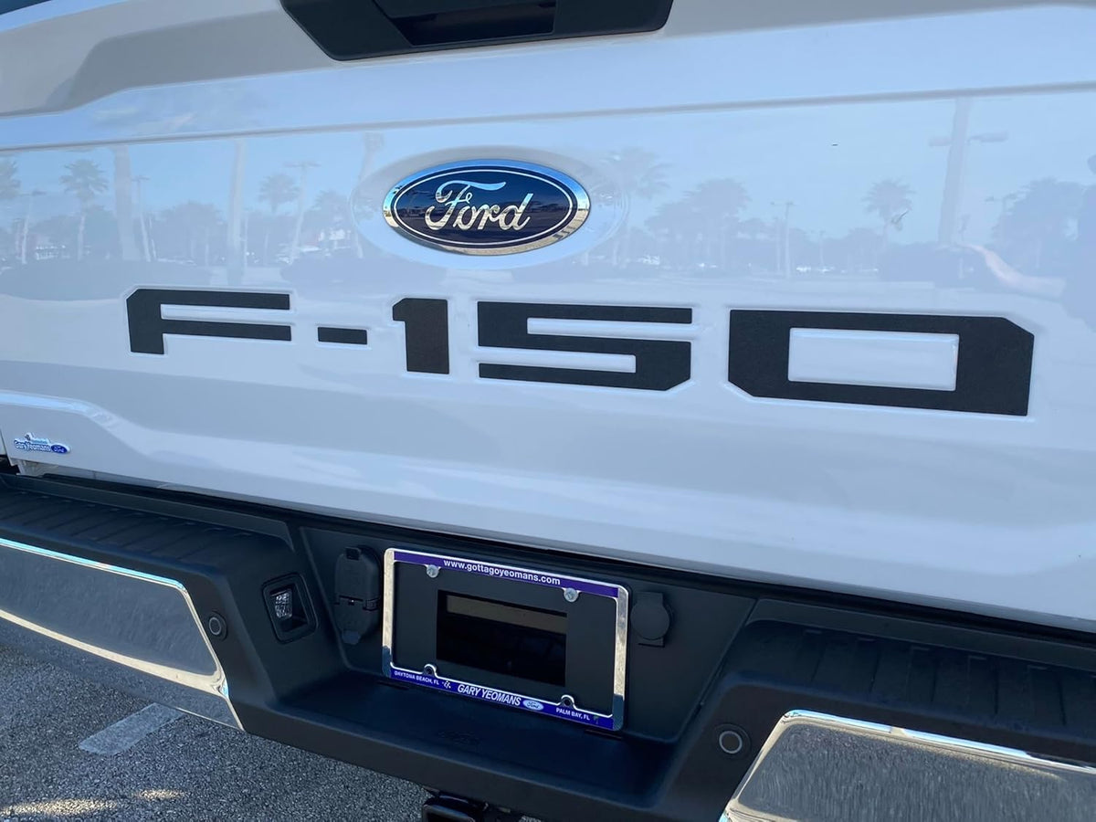 Eurosport Daytona F-150 tailgate letters in black with a durable finish.