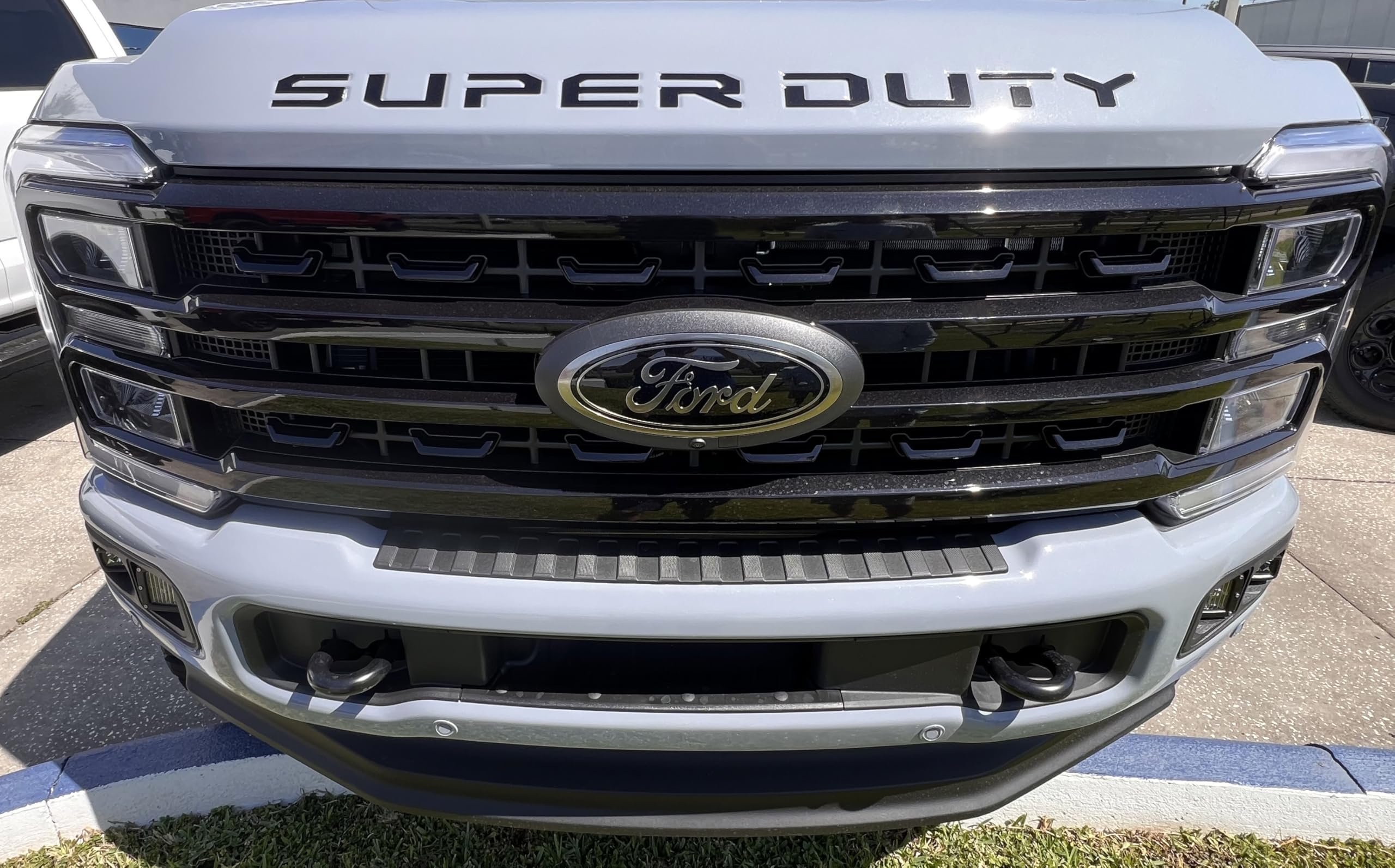 Eurosport Daytona hood shield for Ford Super Duty in black protects against debris.