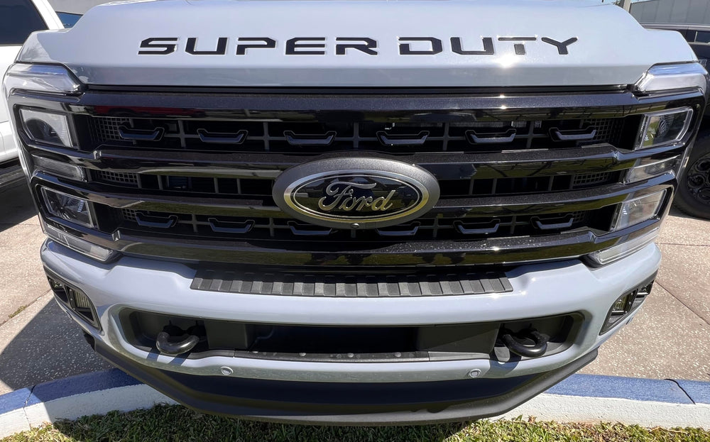 Eurosport Daytona hood shield for Ford Super Duty in black protects against debris.