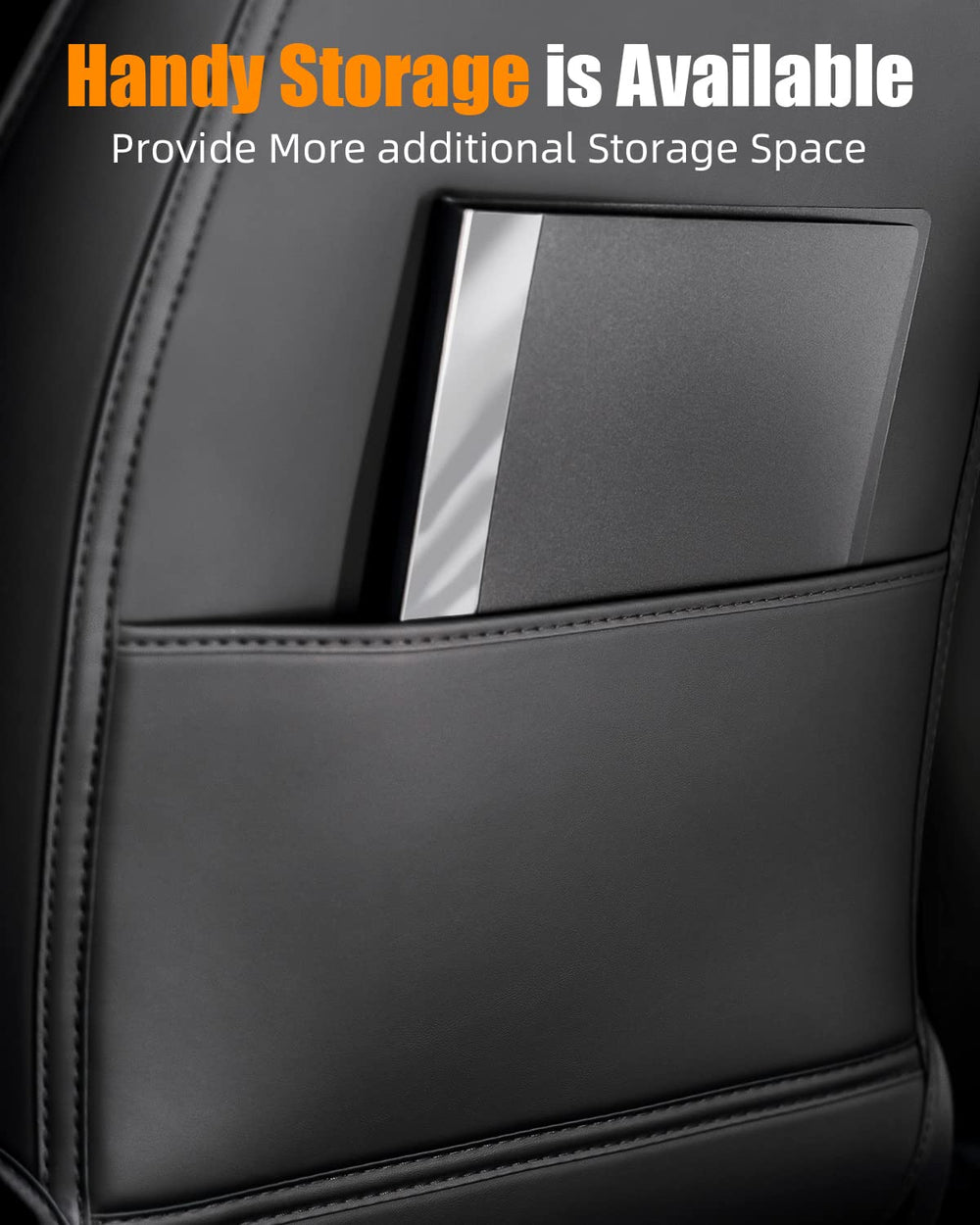 EVANDCAR durable microfiber leather texture resists dirt and wipes clean with damp cloth.