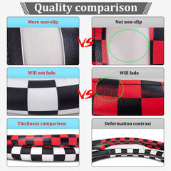 Evankin 15-inch universal fit covers most steering wheels quickly.