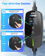 EVDANCE charger demonstration of delayed start for off-peak scheduling
