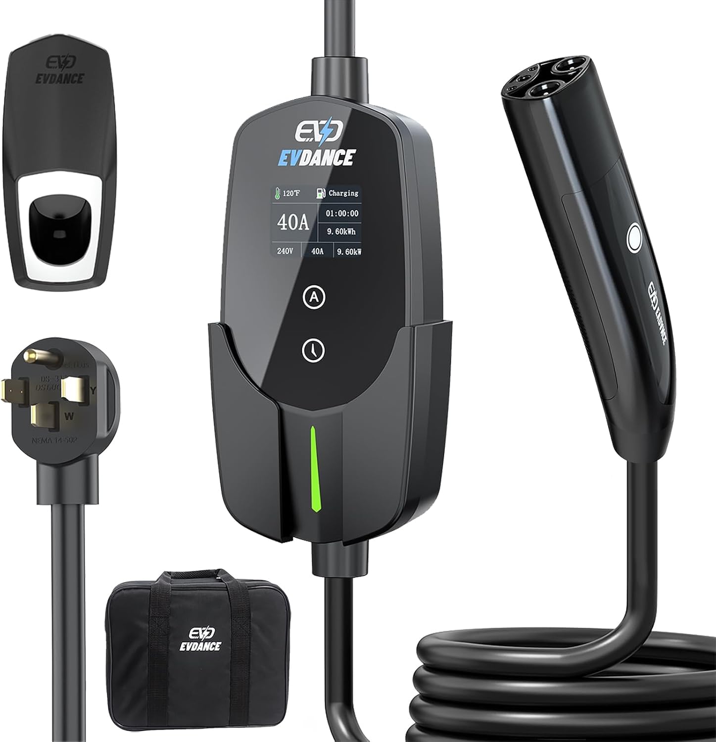 EVDANCE Level 2 charger with NEMA 14-50 plug for faster home charging