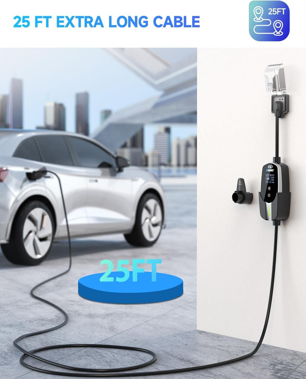 EVDANCE portable EV charger case and mount keep components organized on the go