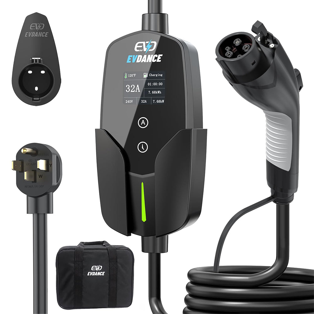 EVDANCE Level 2 EV Charger unit for fast home charging.