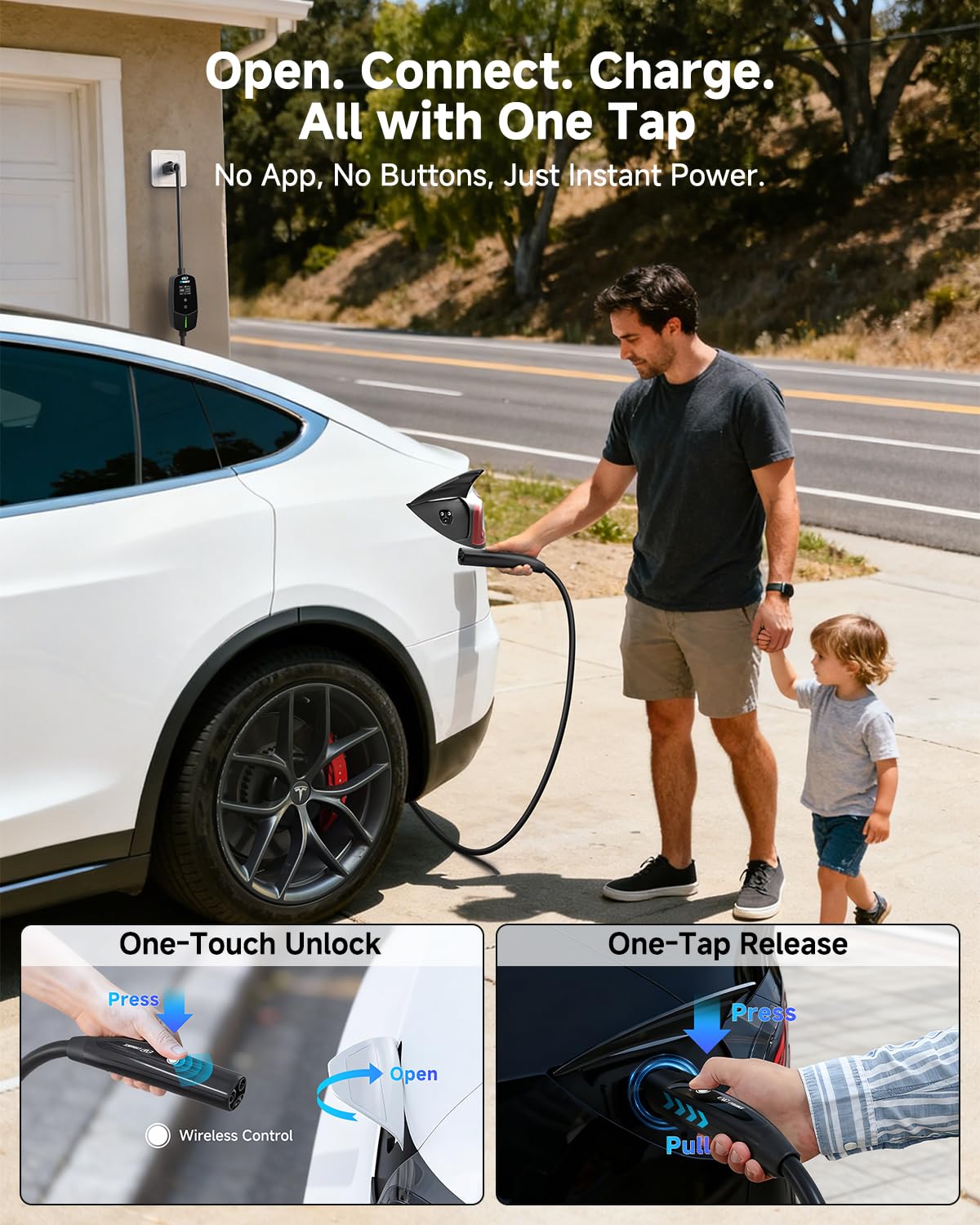 EVDANCE charger demonstrating NACS compatibility with Tesla models