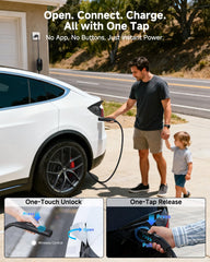 EVDANCE charger demonstrating NACS compatibility with Tesla models