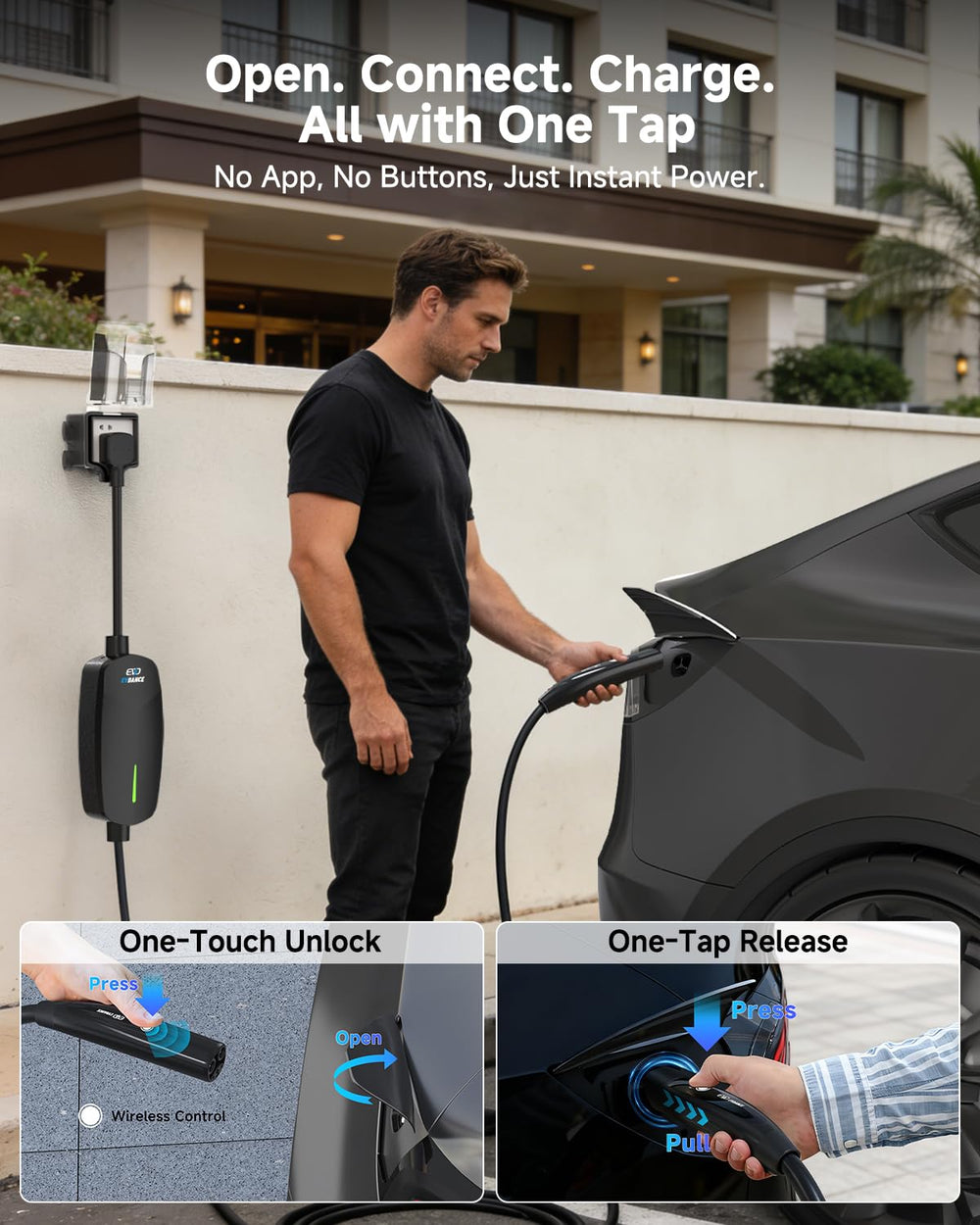 EVDANCE portable travel case makes charging on the go easy.