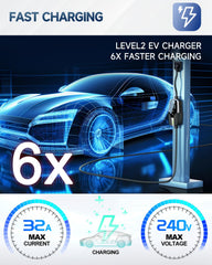 EVDANCE SAE J1772 connector accommodates most non-Tesla EVs for wide compatibility.
