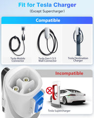 EVDANCE Tesla-J1772 adapter-mobile-connectors-support ideal for charging with Mobile Connectors away from home.