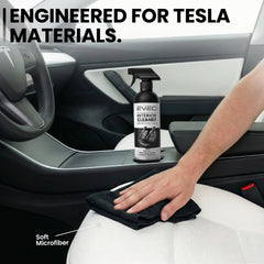 EVEO interior cleaner kit contents image showing bottle and towel