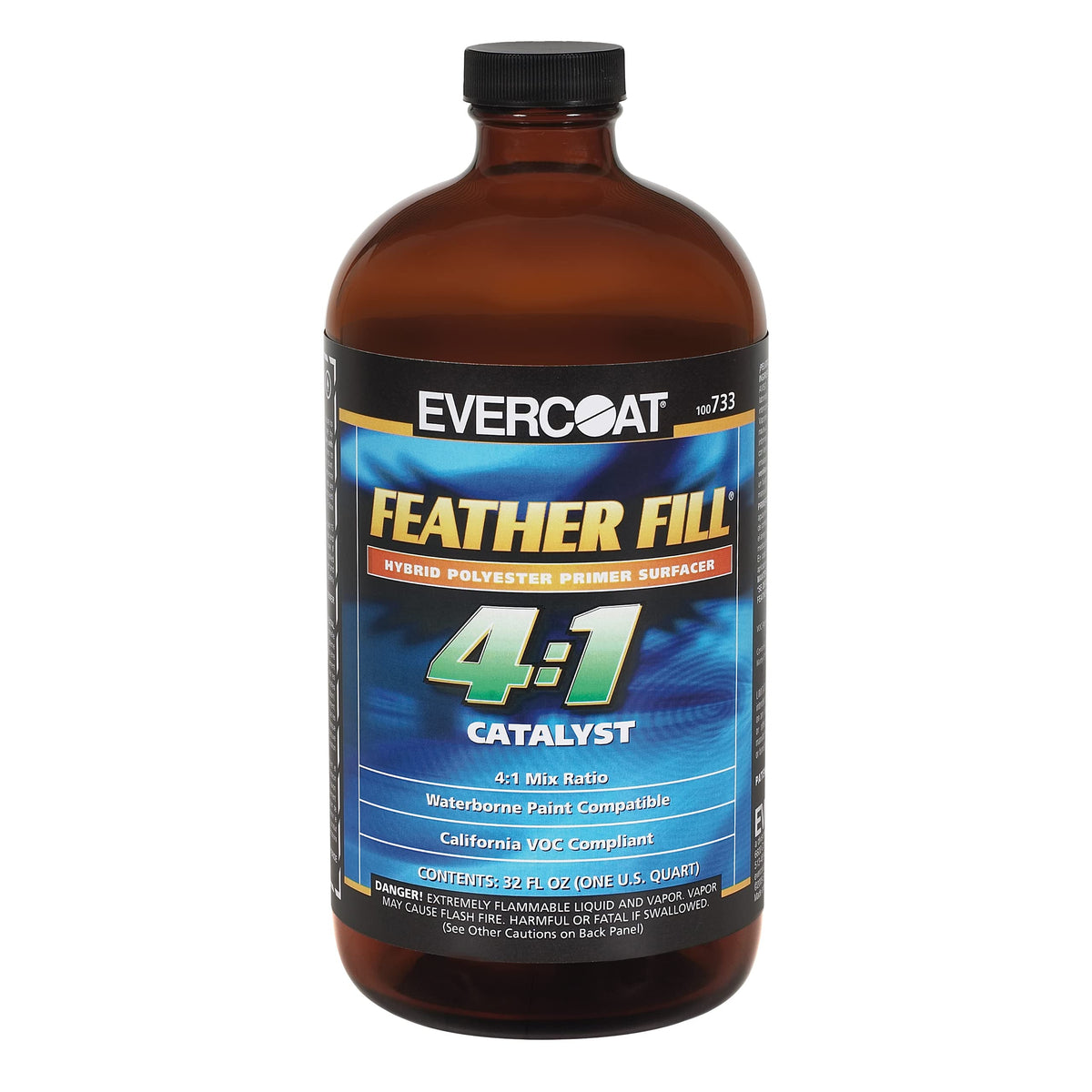 Evercoat 4:1 Catalyst bottle pour improves mixing with polyester primer surfacers.