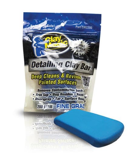 Evercoat Auto Magic Clay Magic blue clay bar cleans glass, chrome, and fiberglass by removing residue
