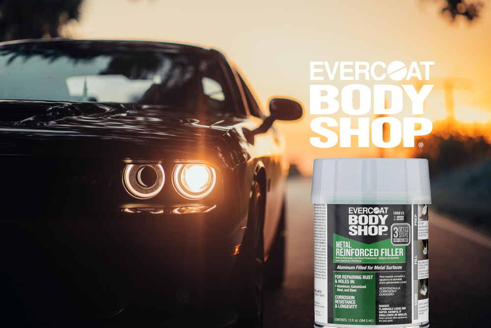 Hardener included with Evercoat Body Shop Metal Reinforced Filler