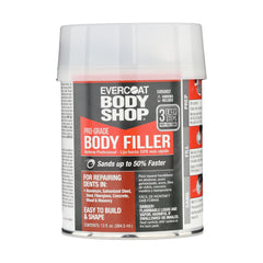 Evercoat Body Shop pro-grade filler demonstrates fast-drying action for quick repairs.