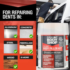 Cream hardener included with the Evercoat Body Shop Pro-Grade Filler Kit for precise mixing.