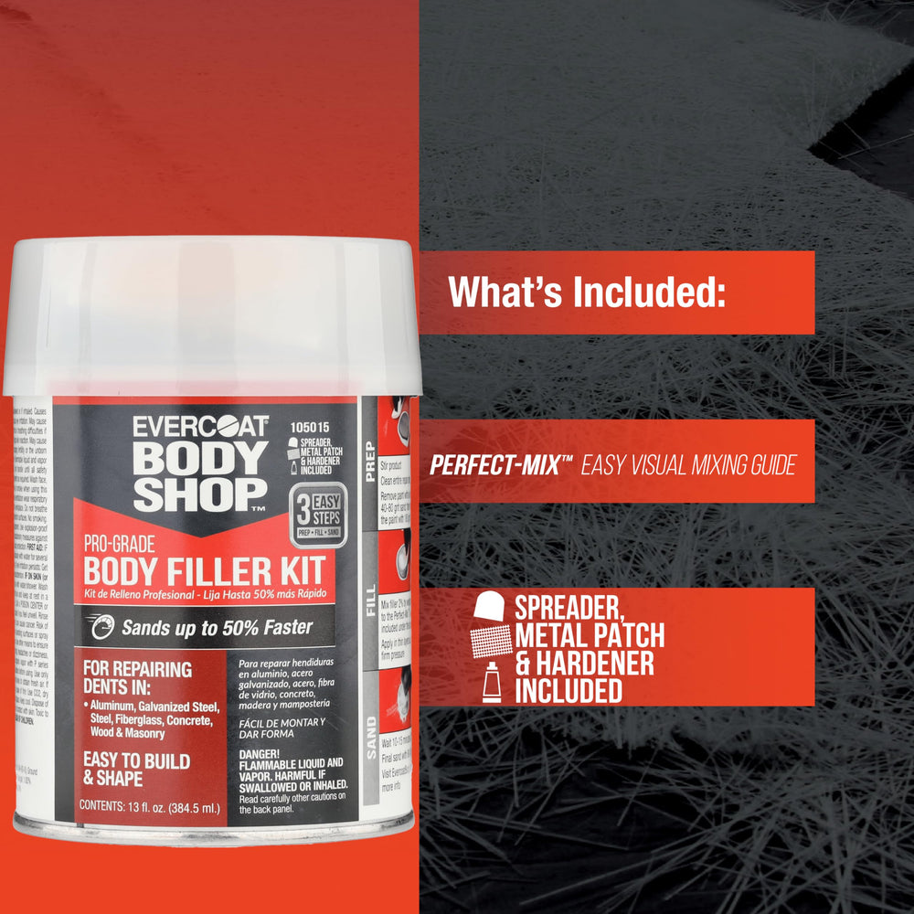 Perfect-Mix visual mixing guide helps achieve consistent filler consistency.
