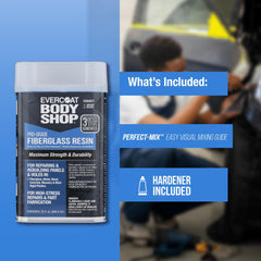 Evercoat Body Shop resin cures to a waterproof, durable finish