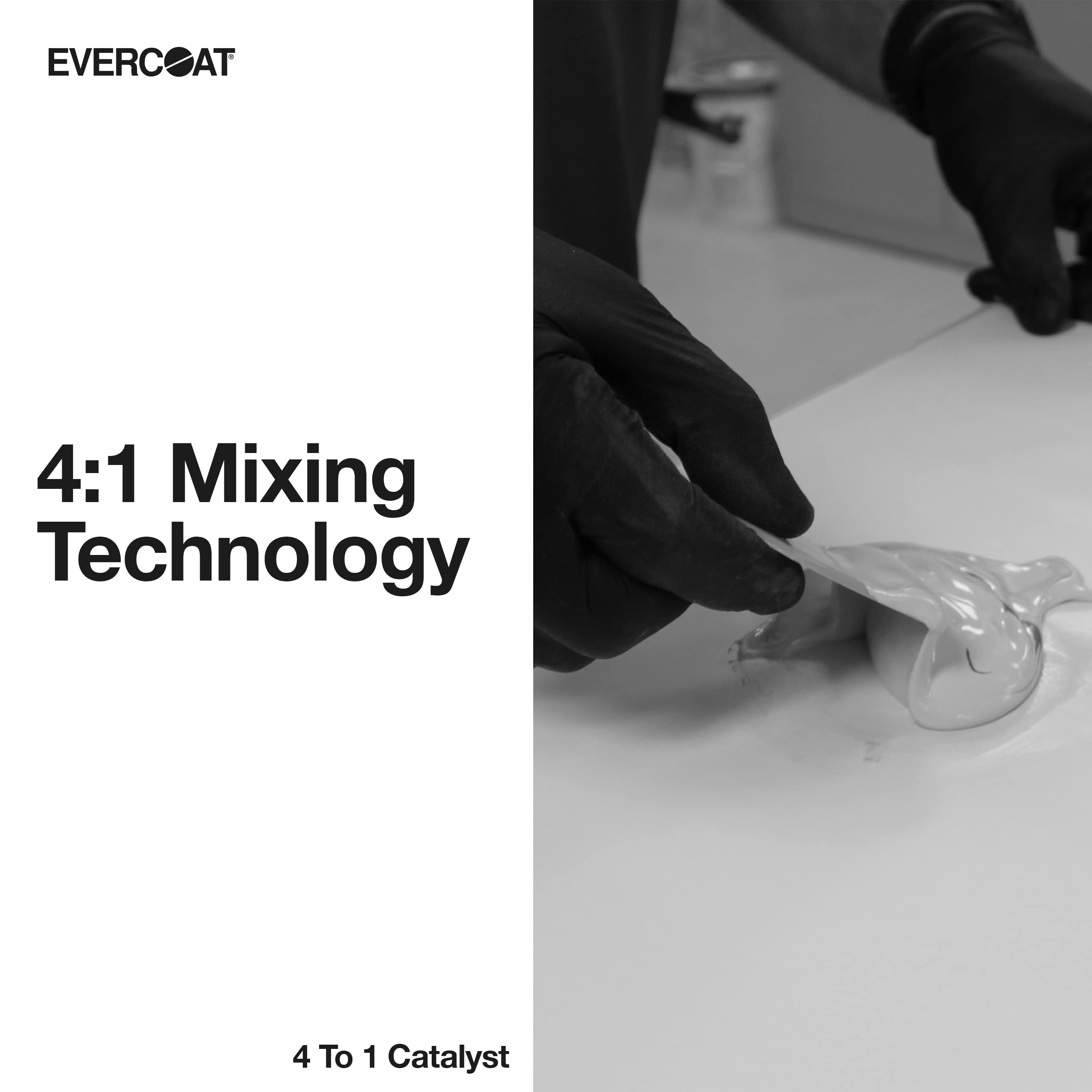 Evercoat epoxy-enriched catalyst label shows premium formulation for auto body primer compatibility.