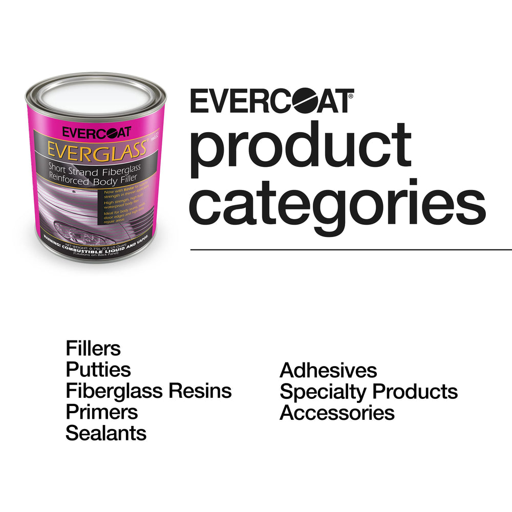 Evercoat Everglass used on an auto body panel for repair
