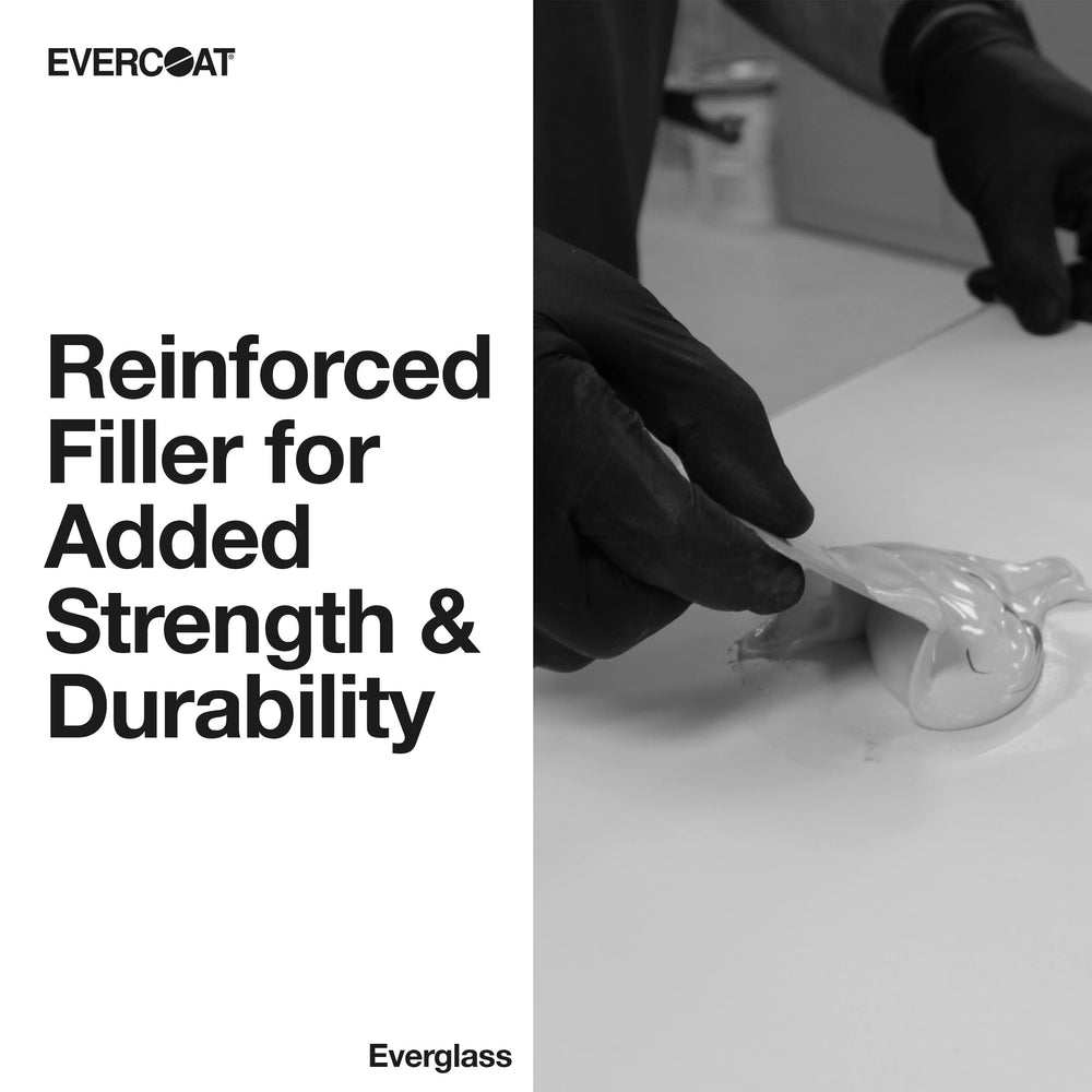 Evercoat Everglass short-strand fibers close-up showing reinforcement for durable repairs