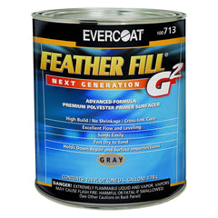 Evercoat Feather Fill G2 primer surfacer on a car panel showing solid foundation