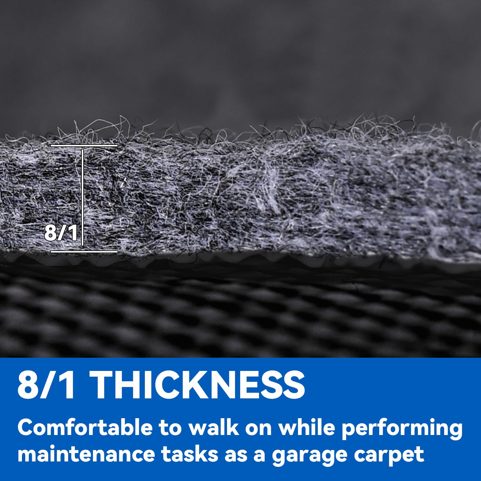 Evercomfy mat in garage setting offers versatile protection