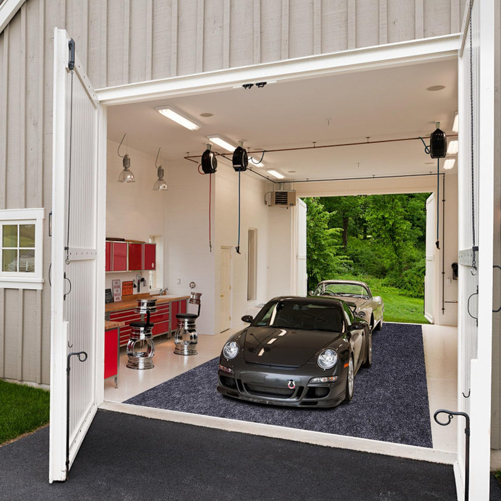 Evercomfy Garage Mat in a busy workshop setup.