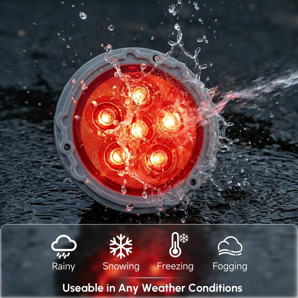 EVERESTHD 6-LED rear light provides bright brake and tail signaling.