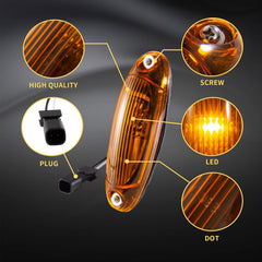 EVERESTHD amber marker light for Freightliner Cascadia improves daytime visibility.