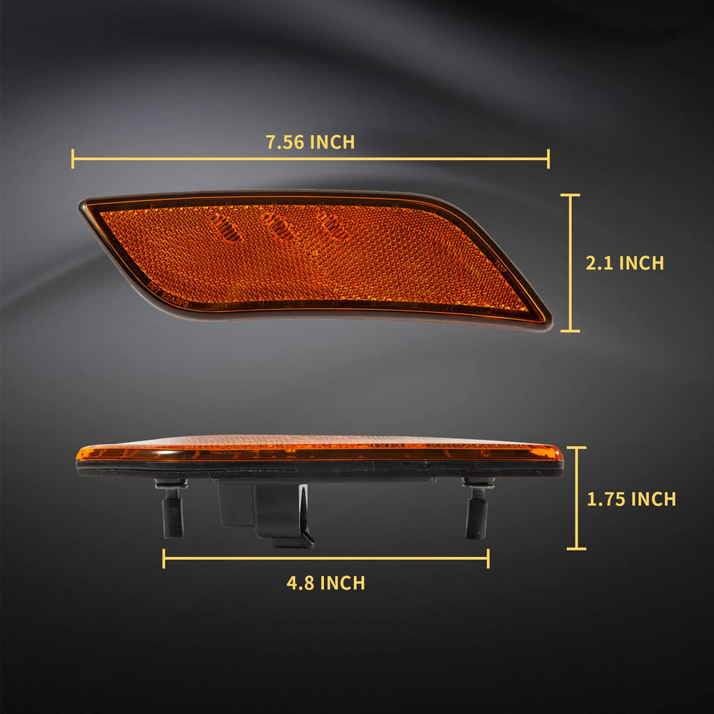 EVERESTHD Peterbilt 587 front fender right turn signal lamp, clear visibility