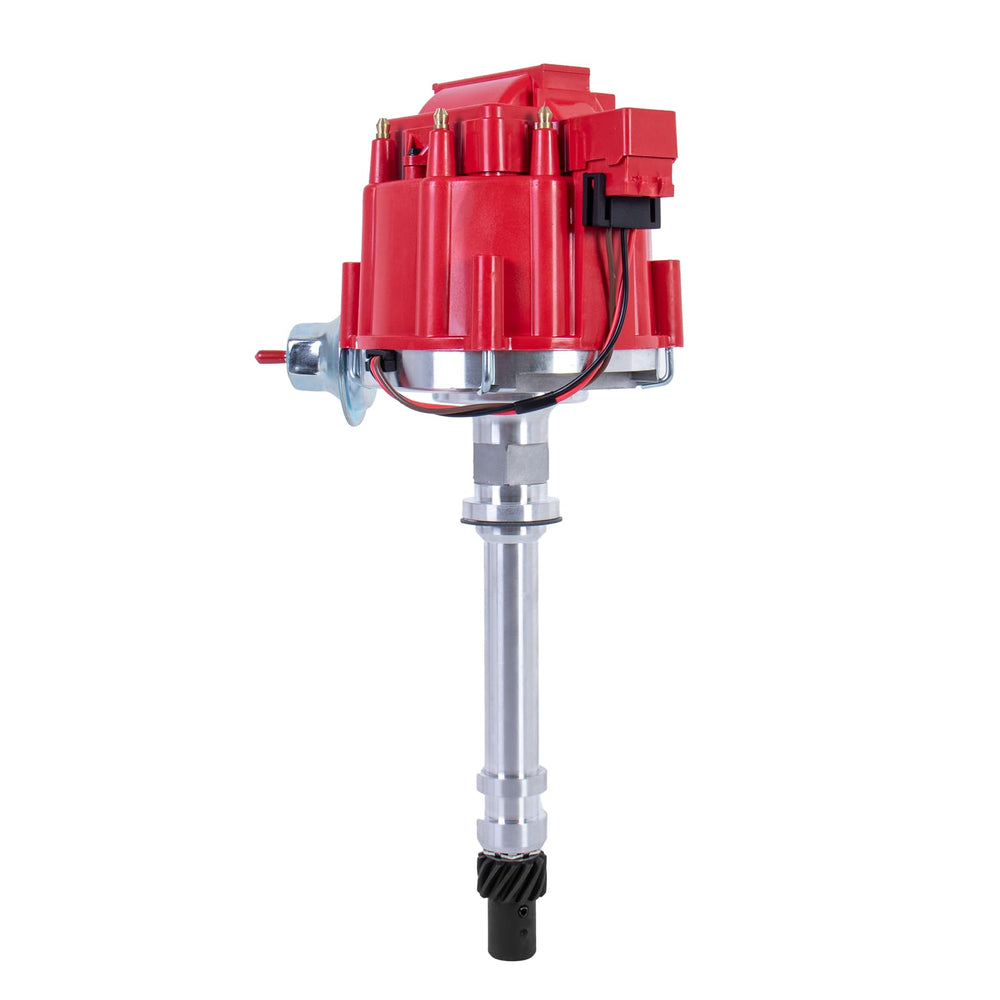 Everestway HEI distributor for Chevy C10 with red cap improves ignition reliability.