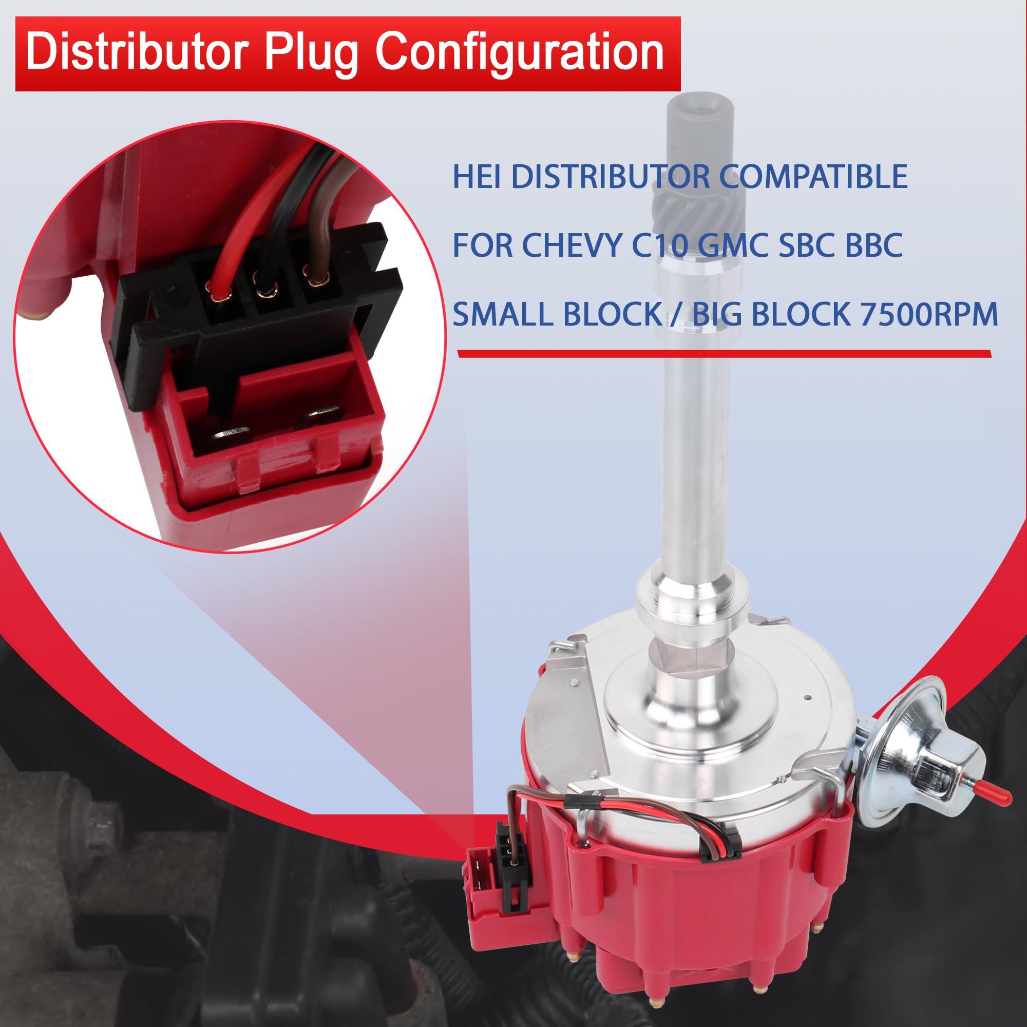 Everestway HEI distributor compatible with GMC small and big block engines.