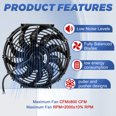 EVERESTWAY two-piece 12V 80W fans offer strong cooling