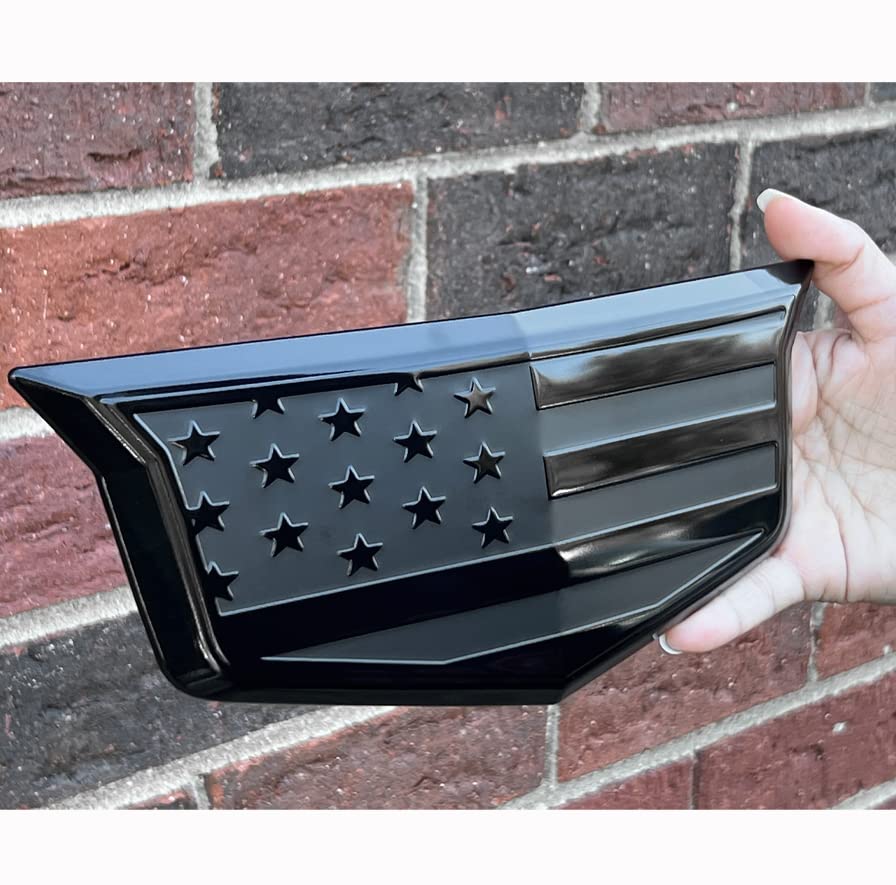 eVerHITCH American Flag overlay rear emblem enhances vehicle look with durable aluminum.