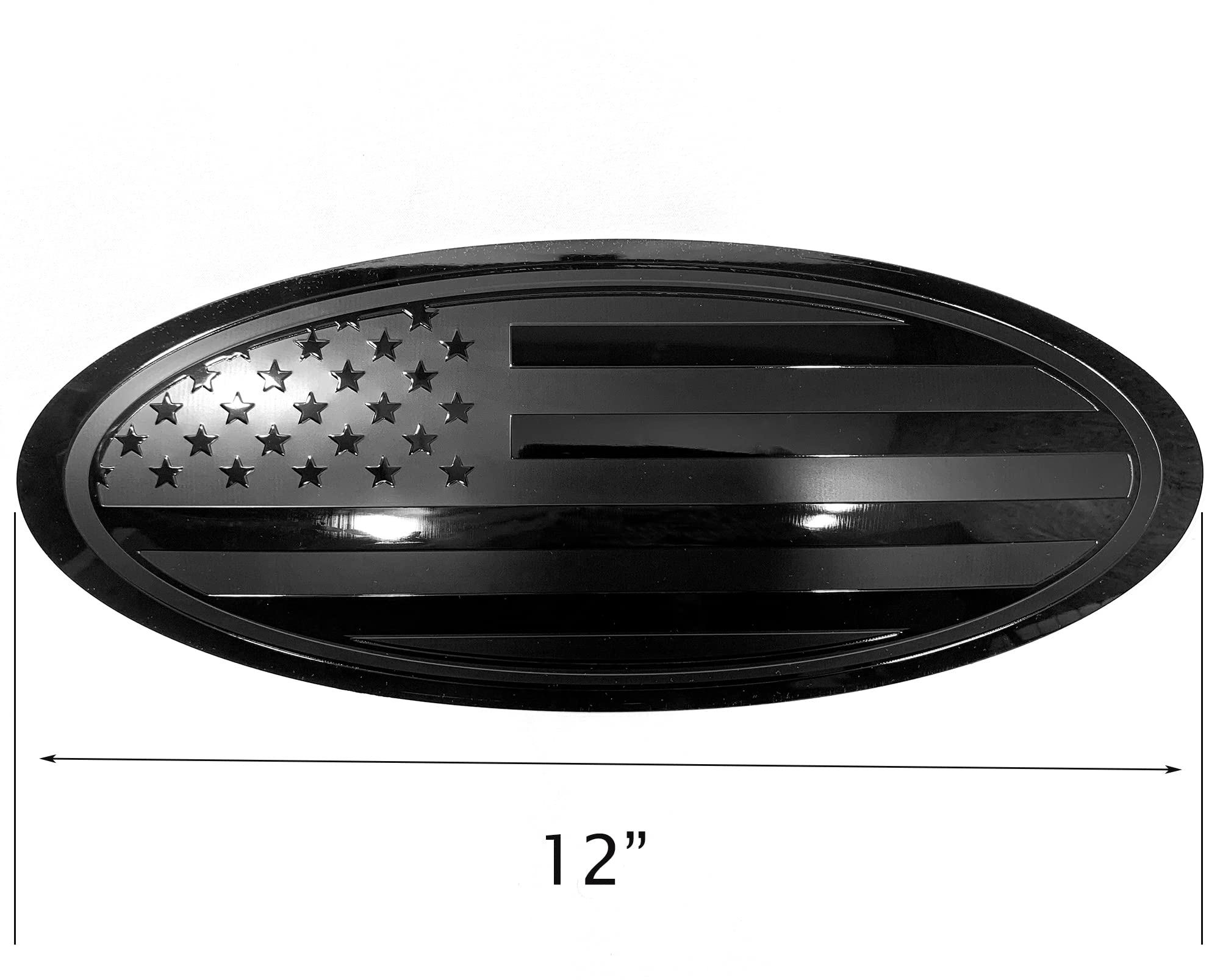 EverHITCH rear aluminum emblem overlay with black flag design