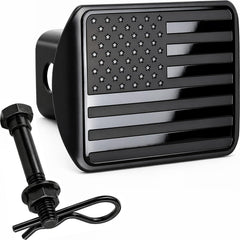 eVerHITCH usa flag emblem hitch cover adds rugged patriotic style and hitch protection.