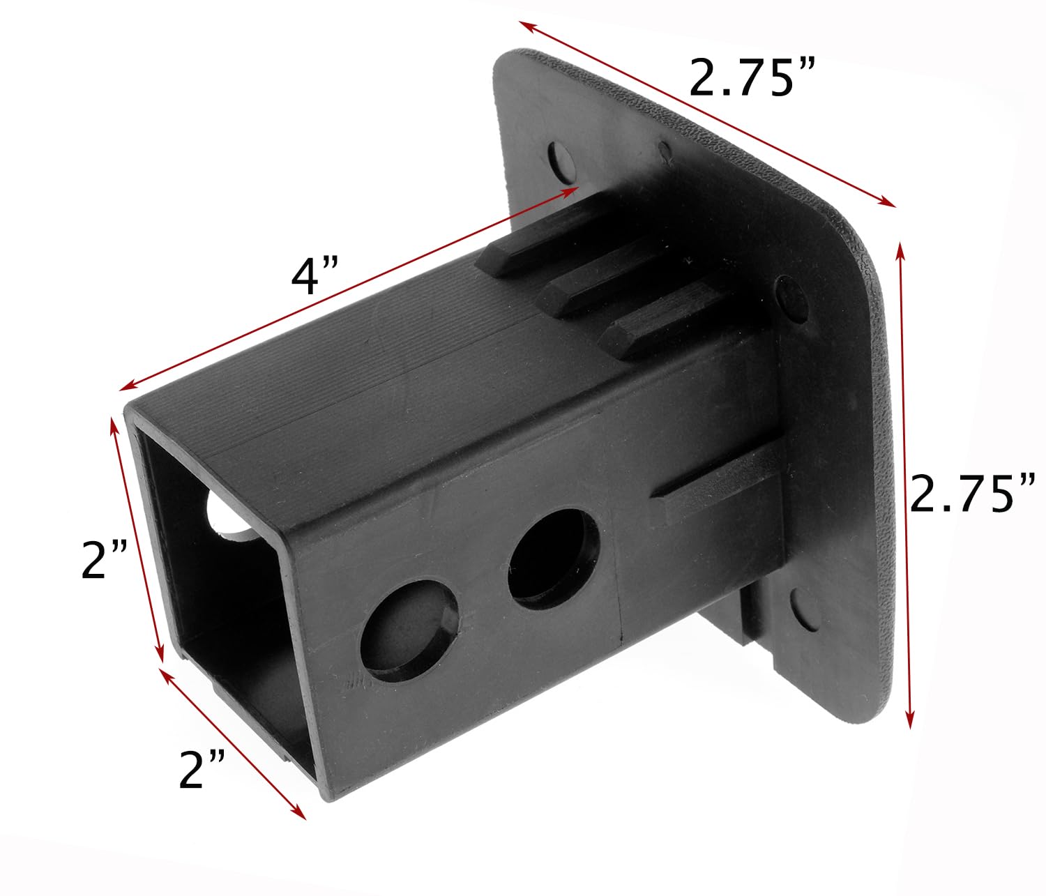 eVerHITCH USA flag hitch cover back view showing rear profile and mounting area