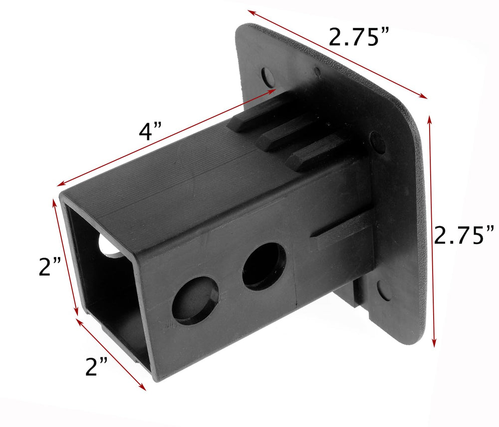 eVerHITCH USA flag hitch cover back view showing rear profile and mounting area