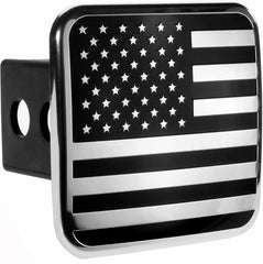 eVerHITCH USA flag hitch cover front view protects the receiver while proudly displaying the flag