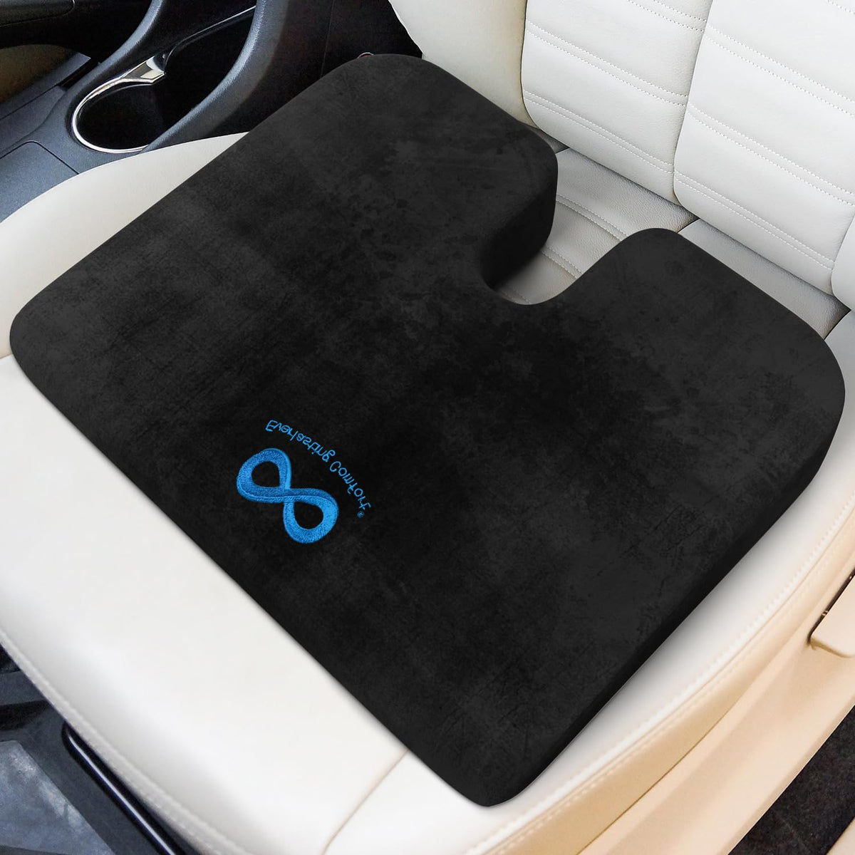 Everlasting Comfort car seat cushion with ergonomic design for long drives.