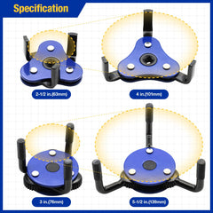 Evertools oil filter wrench with three-jaw grip for secure removal in tight spaces.