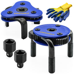 Evertools universal oil filter removal tool with adjustable range enables quick, compatible filter changes.