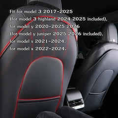 EVFITUS PU leather back seat cover for Tesla models, easy to clean