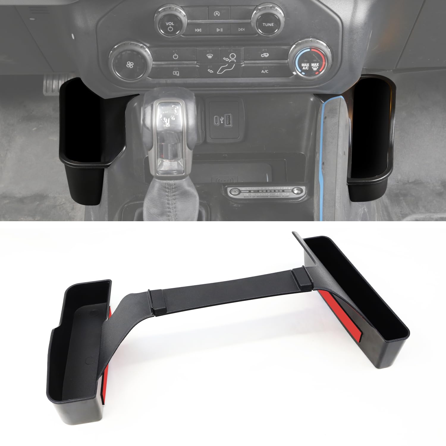 EVGoXMods center console shifter organizer tray for Ford Bronco keeps items within reach