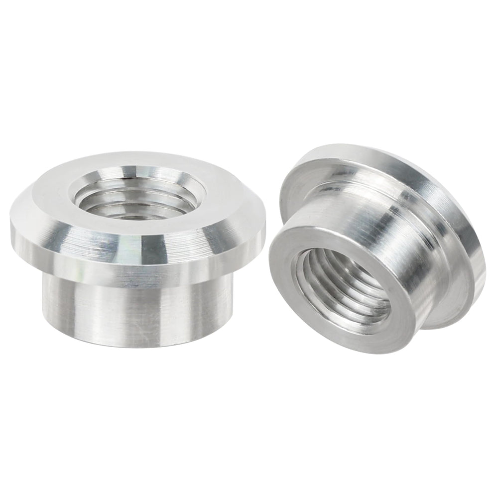 EVIL ENERGY 1/8-27 NPT female weld-on bung for aluminum 6061-T6, ready for welding.
